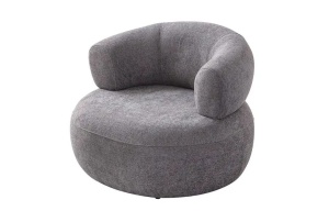 Fotoliu gri inchis din textil Roma The Home Collection