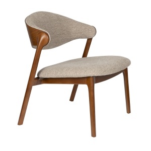 Fotoliu maro din textil Babington Walnut Dutchbone