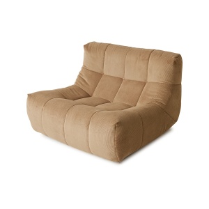 Fotoliu maro din textil Lazy Corduroy HKliving