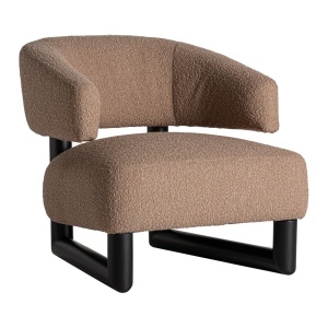 Fotoliu maro/negru din textil Irvin Vical Home