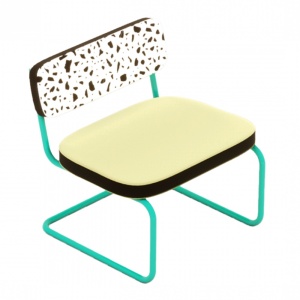 Fotoliu multicolor din textil Superfurniture Terrazzo Seletti