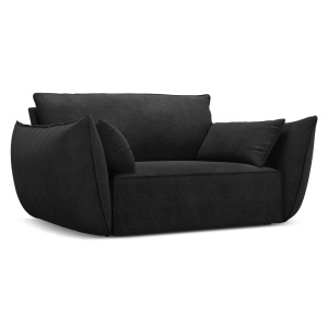 Fotoliu negru din textil Kaelle Micadoni