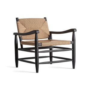 Fotoliu negru/maro deschis din textil Dalvik Vical Home