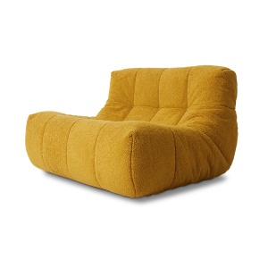 Fotoliu ocru din textil Lazy Fluffy HKliving