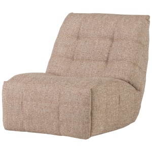 Fotoliu recliner crem din textil Hein Melange Woood