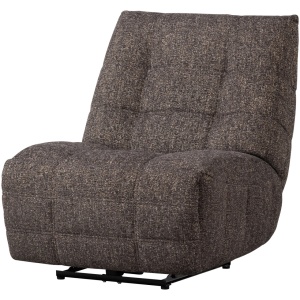 Fotoliu recliner gri antracit din textil Hein Rib Woood