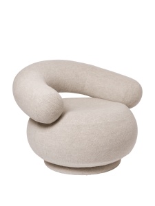 Fotoliu rotativ crem din textil Orbo Ferm Living