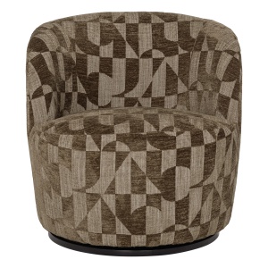 Fotoliu rotativ verde oliv din textil Serra Woood