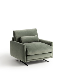 Fotoliu verde din catifea Veliro Kave Home