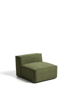 Fotoliu verde din textil Blok Corduroy Kave Home