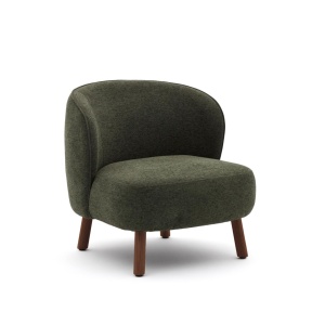 Fotoliu verde din textil Ulit Chenille Kave Home