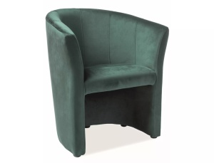 Fotoliu verde inchis din catifea TM The Home Collection