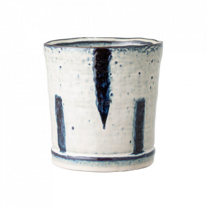 Ghiveci albastru/crem din ceramica 13 cm Olan Bloomingville