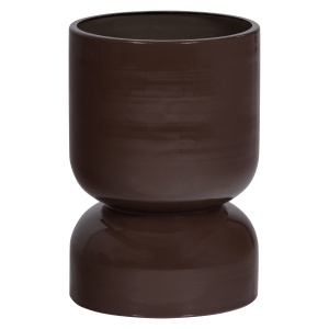 Ghiveci mov/maro din metal 28 cm Toval Woood