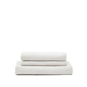 Husa pentru fotoliu ecru din textil 140 cm Nora Kave Home