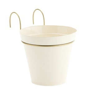 Jardiniera crem/aurie din metal 21 cm Tory Madam Stoltz