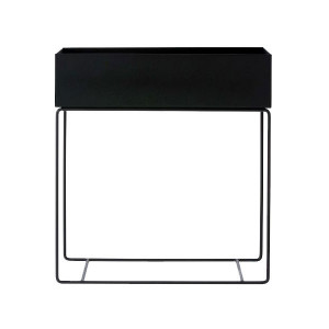 Jardiniera neagra cu suport din metal 65 cm Plant Box Ferm Living