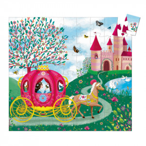 Joc tip puzzle multicolor din carton Elise's Carriage Djeco