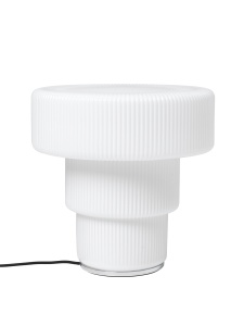 Lampa portabila alba din sticla 28 cm Ripple Ferm Living