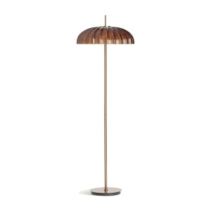 Lampadar auriu din metal cu 2 becuri 148 cm Amberis Vical Home