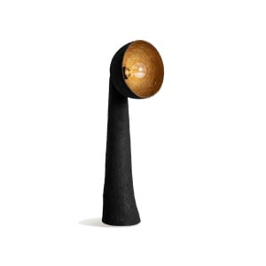 Lampadar auriu/negru din fibre naturale 82 cm Lierop Vical Home