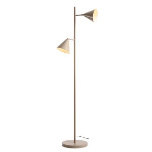 Lampadar bej din metal cu 2 becuri 163 cm Form Quiet Object