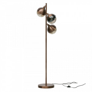 Lampadar maro din fier si sticla cu 3 becuri 158 cm Split Be Pure Home