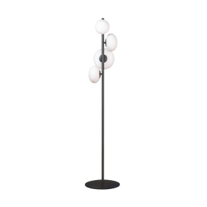 Lampadar negru/alb din metal cu 4 becuri 140 cm Omi Zuma Line