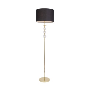 Lampadar negru/auriu din metal 160 cm Rea Zuma Line