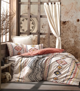 Lenjerie pat rosie din bumbac Felix Double The Home Collection