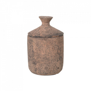 Lumanare parfumata cu suport maro din fibre naturale 13 cm Ura Ferm Living