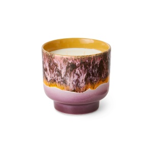 Lumanare parfumata cu suport multicolor din ceramica 10 cm 70s ceramics Cape Town HKliving
