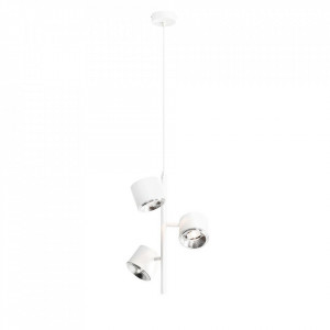 Lustra alba din metal cu 3 becuri Bot Quiet Object