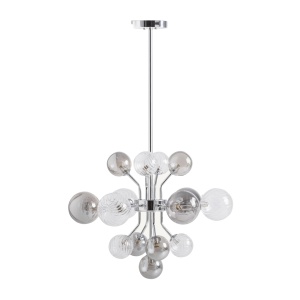 Lustra argintie din metal cu 8 becuri Carla Vical Home