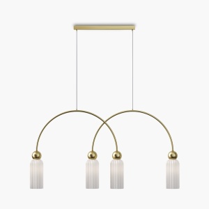 Lustra aurie/alba din metal cu 4 becuri Antic Maytoni