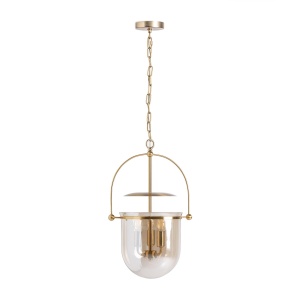 Lustra aurie din metal cu 3 becuri Caine Vical Home