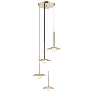 Lustra aurie din metal cu 4 becuri Nicosia Zuma Line