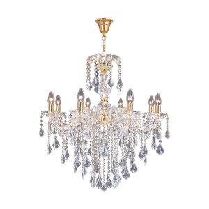 Lustra aurie din metal cu 8 becuri Chateau Zuma Line