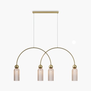 Lustra aurie/transparenta din metal cu 4 becuri Antic Maytoni