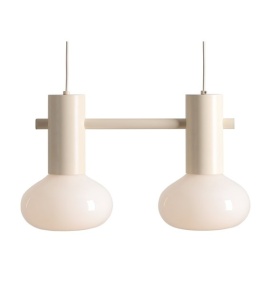 Lustra crem din metal cu 2 becuri Flo S Quiet Object