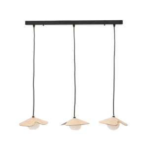 Lustra crem din metal cu 3 becuri Wilara Kave Home