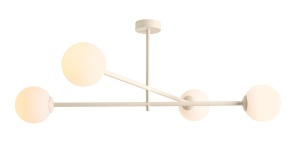 Lustra crem din metal cu 4 becuri Pinne Quiet Object