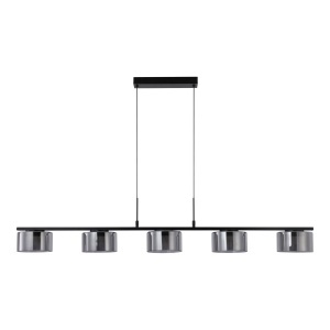 Lustra din metal negru cu 5 LED-uri Cholet House Nordic