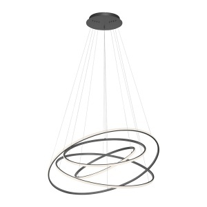 Lustra gri antracit din metal Tessara Zuma Line