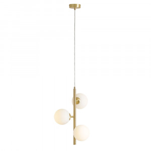 Lustra maro alama/alba din sticla cu 3 becuri Fin S Quiet Object