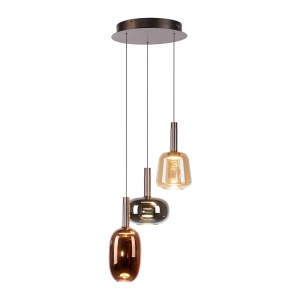 Lustra multicolora din sticla cu 3 LED-uri Irides Zuma Line