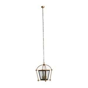 Lustra neagra/aurie din metal cu 4 becuri Yja Vical Home