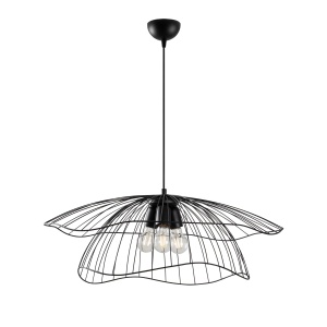 Lustra neagra din metal cu 3 becuri Mantar XL The Home Collection