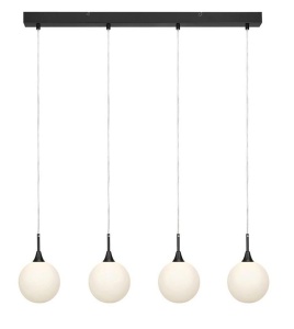 Lustra neagra din metal cu 4 becuri Quattro Markslojd