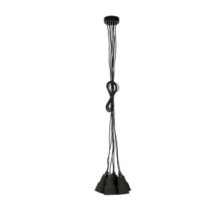 Lustra neagra din metal cu 7 becuri Pulp Shades Zuiver